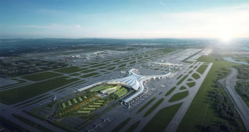 广州白云国际机场三期扩建工程效果图。图源：广州白云发布